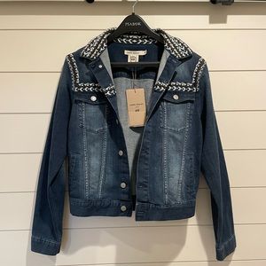 🆕 NWT Isabel Marant Pour H&M Embroidered Demim Jacket Size +14 Youth